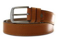 Svetlo hnedý kožený pánsky opasok s dvojitým šitím 913-5005-2-05/05-9012-40