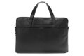 Čierna kožená taška na notebook cez rameno 112-7039-60