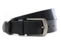 Čierny kožený hladký pánsky opasok 913-5000-0-60-9006-40