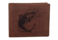 Pánska peňaženka MERCUCIO svetlohnedá vzor 49 pstruh s udicou 2911908