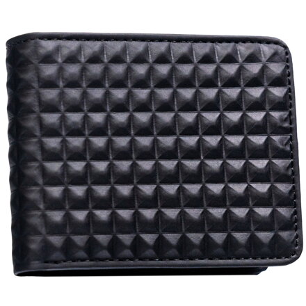 Pánska čierna peňaženka s módnym geometrickým vzorom, bez vonkajšieho zapínania - Peterson