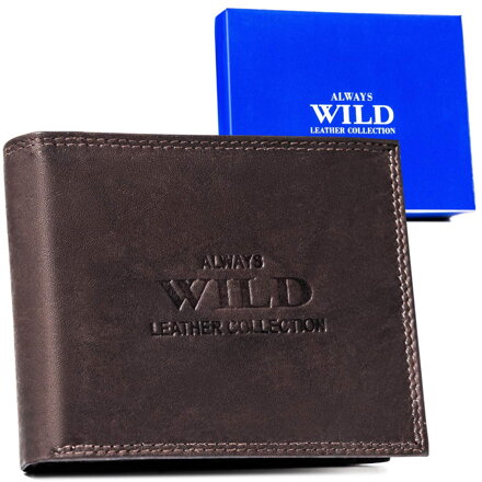 Veľká, kožená pánska peňaženka bez zapínania - Always Wild