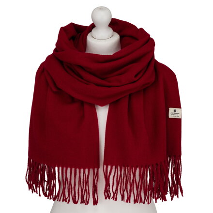 Elegancki, czerwony szalik damski z poliestru - Peterson
