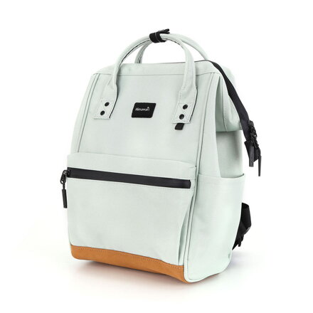 Priestranný dámsky ruksak v mätovej farbe so zapínaním na zips - Himawari