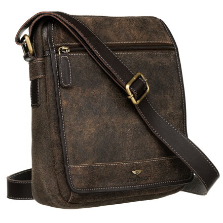 Hnedá mestská pánska taška z prírodnej kože - Peterson