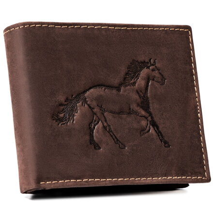 Veľká hnedá pánska peňaženka z pravej kože s RFID - Always Wild