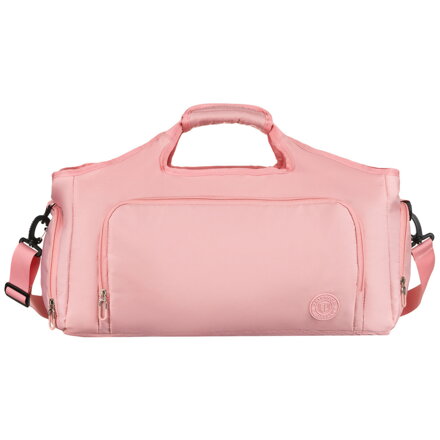 Weekendowa torba podróżna z poliestru w różowym kolorze zamykana na suwak - Peterson