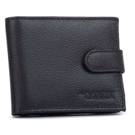 Mały, skórzany portfel męski z systemem RFID - 4U Cavaldi