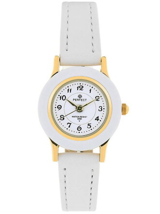 ZEGAREK DZIECIĘCY PERFECT LP165-03 KOMUNIJNY - biały/złoty + BOX