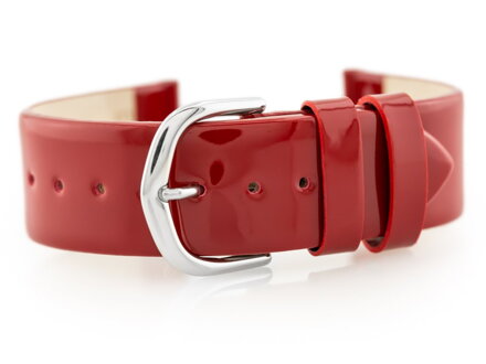 Kožený remienok BISSET BS-117 - 18mm - lakovaný