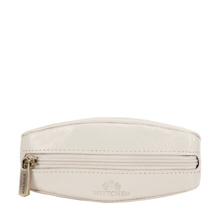 Etui na klucze skórzane miękkie kremowe 21-2-021-9L