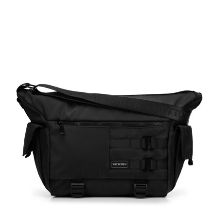 Pánska multifunkčná taška s prednými pásmi čierna 56-3S-802-10