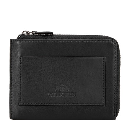 Pánska kožená peňaženka so zipsom, čierna 14-1D-992-1