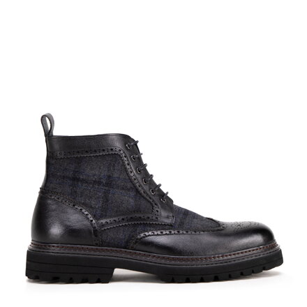 Męskie trzewiki wizytowe czarne 99-M-518-1