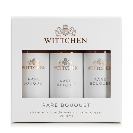 Podróżny zestaw kosmetyków szampon, żel, krem do rąk Rare Bouquet 1-HS-301-0R