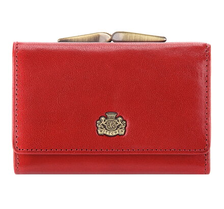 Malá dámska kožená peňaženka červená 11-1-053-3