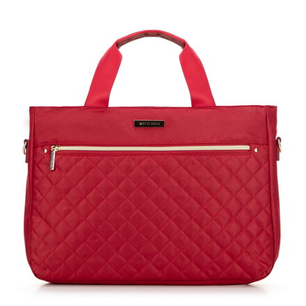 Pracovná kabelka na notebook 14'' s prešívaním, čerešňová 99-4Y-301-30