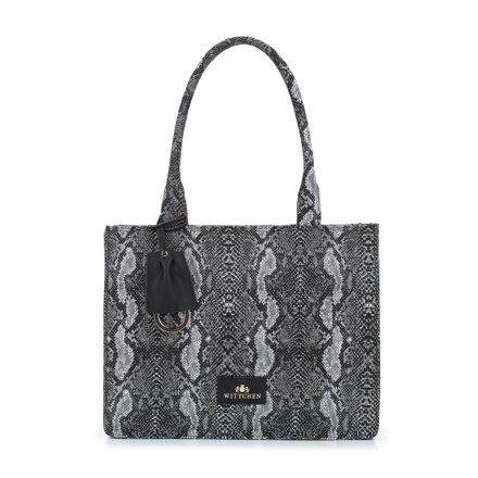 shopper kabelka so zvieracím vzorom, sivo-čierna 97-4E-504-X5