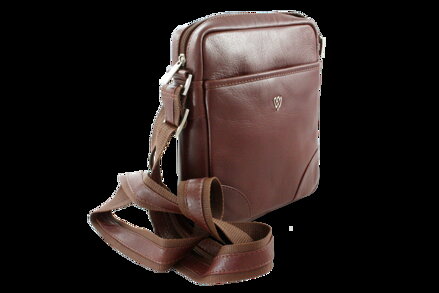 Malý hnedý kožený crossbag 215-1711-40