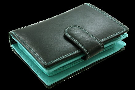 Čiernomodrá kožená peňaženka so zápinkou 511-8313-60/53