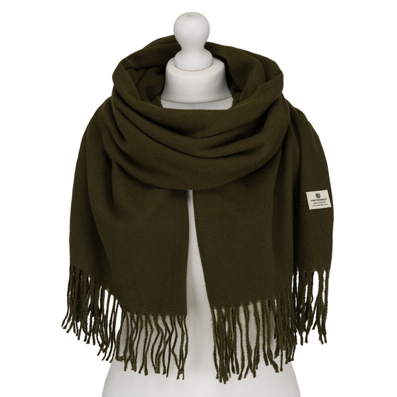 Elegancki szalik damski z poliestru w kolorze khaki - Peterson