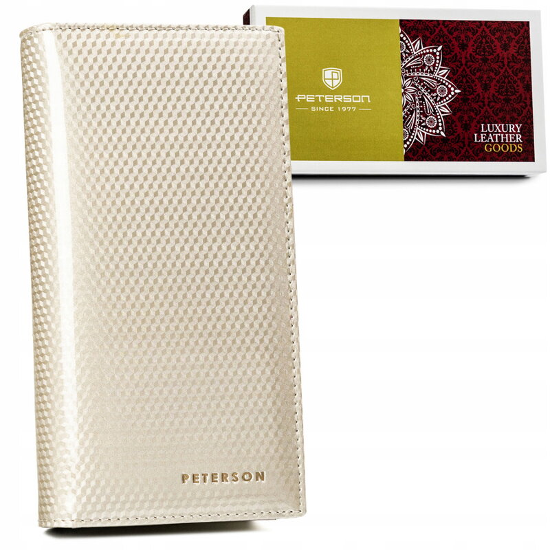 Veľká, vertikálna dámska peňaženka s magnetom a zipsom - Peterson