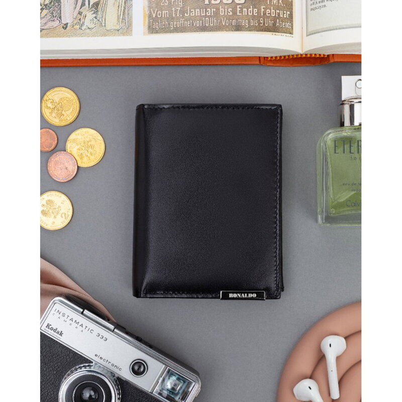 Veľká, kožená pánska peňaženka s RFID systémom - Ronaldo