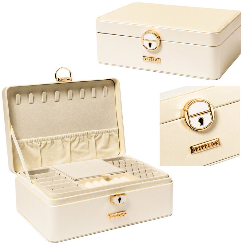 Elegancka szkatułka na biżuterię i zegarki z zatrzaskiem - Peterson