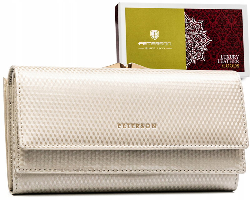 Veľká, ležatá dámska peňaženka z prírodnej kože - Peterson