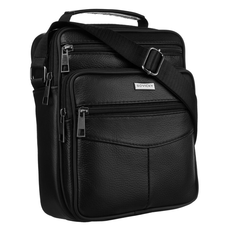 Pánska mestská messenger taška cez rameno z prírodnej kože - Rovicky