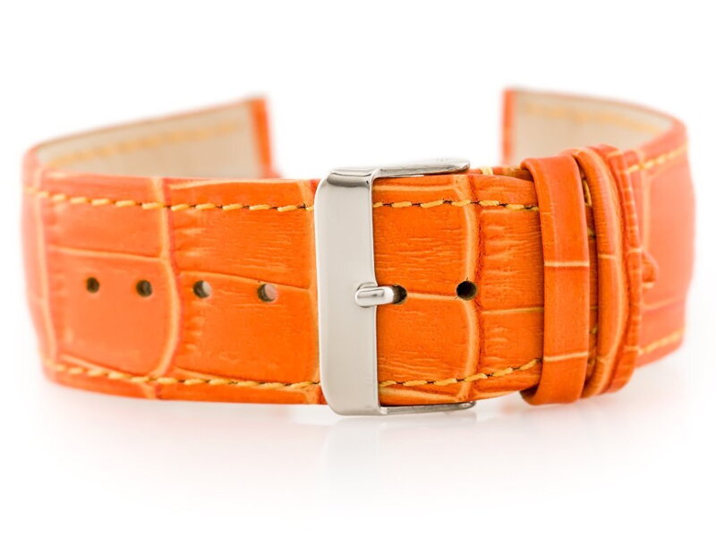 Kožený remienok W64 - orange 26mm