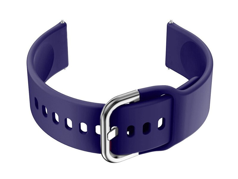 Remienok gumový do smartwatch 18mm - granat/silver