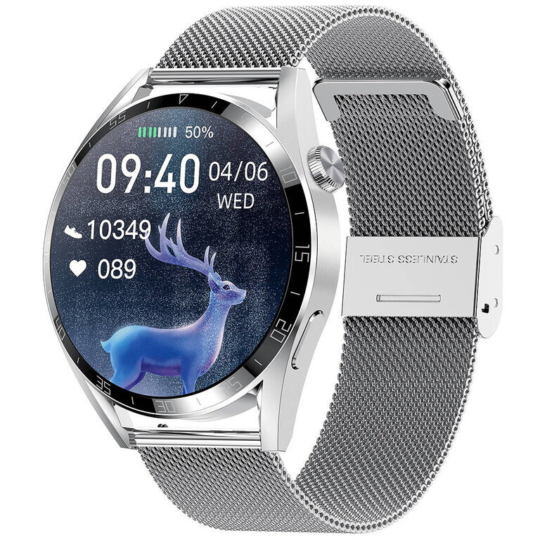 SMARTWATCH pánske PACIFIC 42-02 - Hovory BLUETOOTH, hlasový asistent (sy035b)