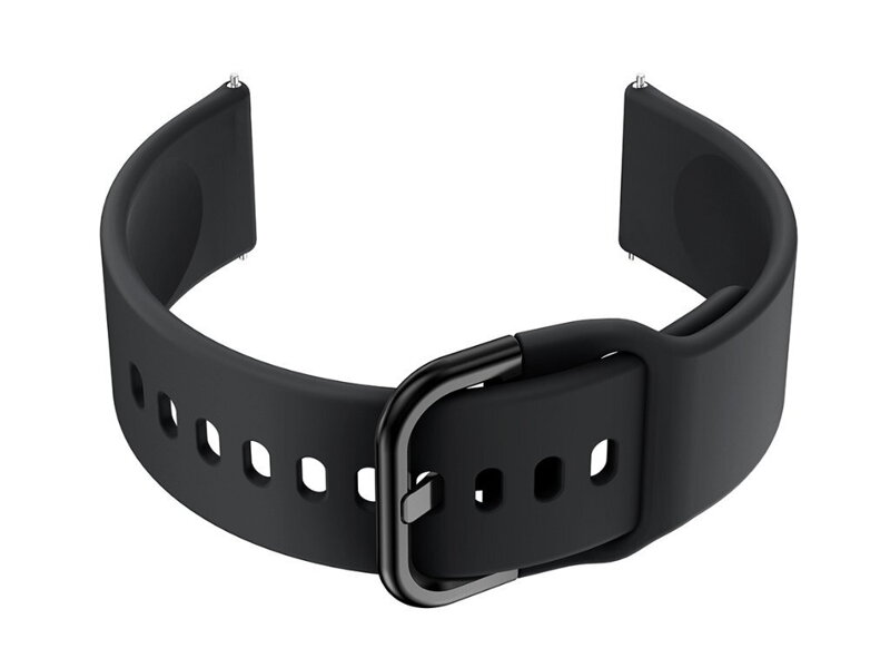 Remienok gumový do smartwatch 20mm - black/black