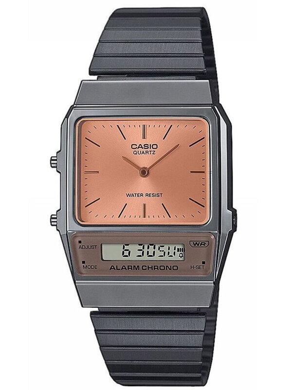 Hodinky UNISEX CASIO Vintage Dual Time AQ-800ECGG-4ADF + BOX