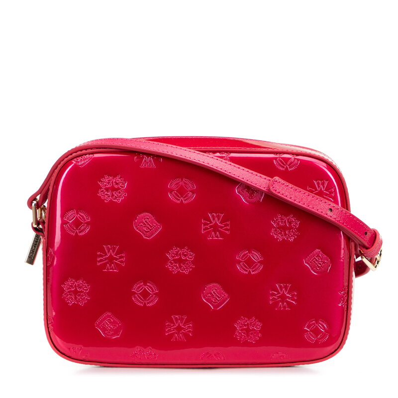 Dámska crossbody z lakovanej kože ružová 29-4E-025-P