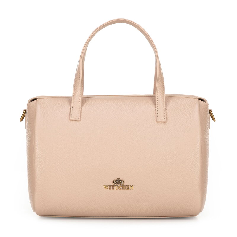 Dámska kožená aktovka béžová 100-4E-211-9