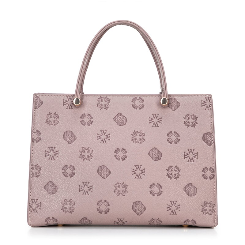 Kuferek z ekoskóry w tłoczoną sygnaturę mały różowy 101-4Y-P03-P