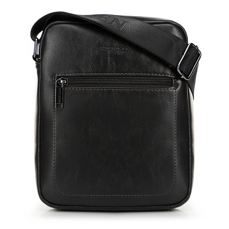 Crossbody taška z imitácie kože čierna 100-4P-911-1