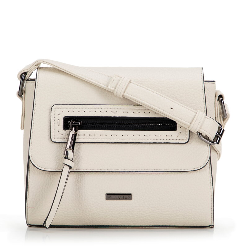 Malá lichobežníková Ekokožená kabelka krémová 99-4Y-710-0