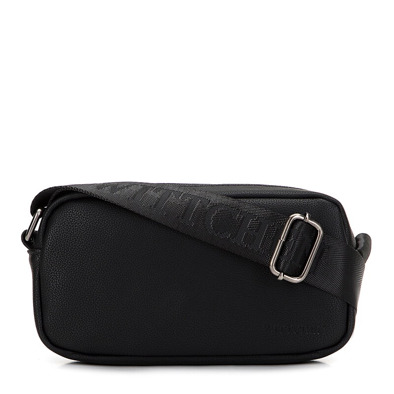 Pánska crossbody taška z ekokože horizontálna čierna 98-4P-508-1