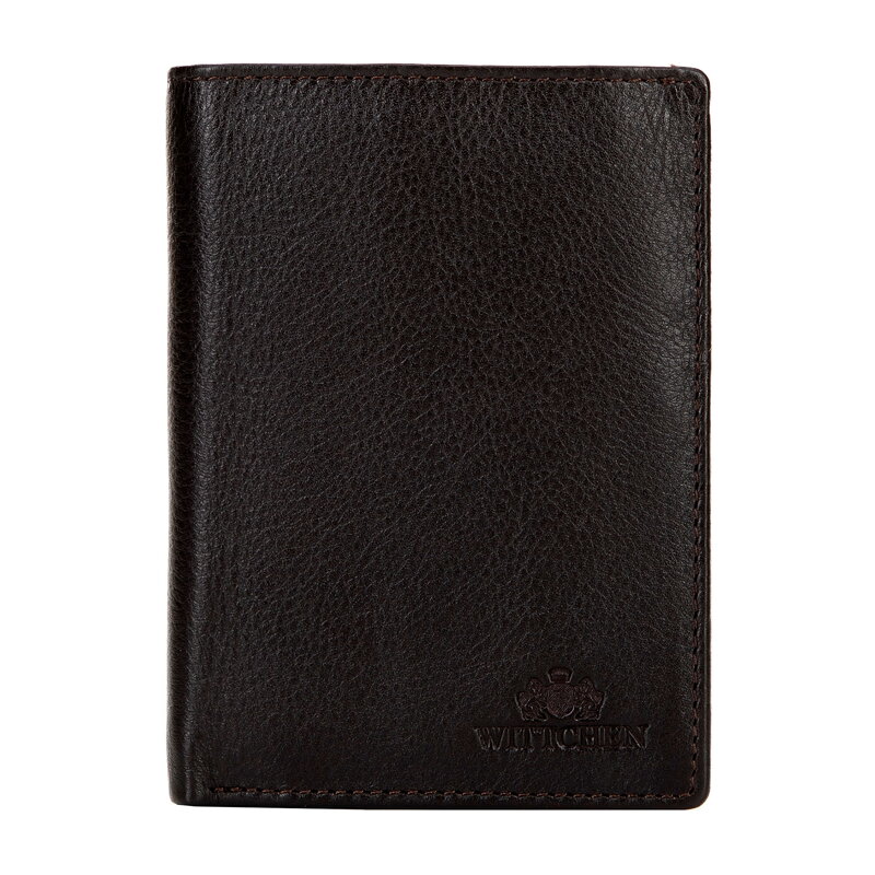 Męski portfel skórzany z podszewką RFID brązowy 14-1-020-LG4