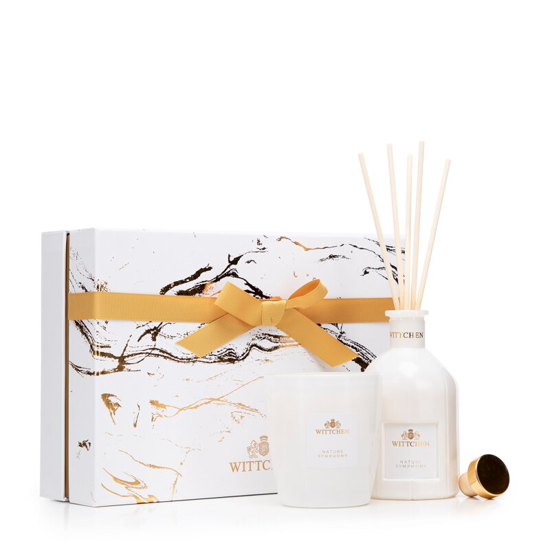 Zestaw - świeca sojowa i dyfuzor Gold Promise 1-HS-102-0