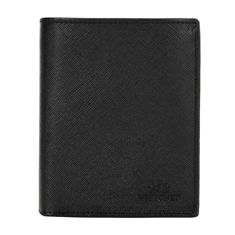 Pánska peňaženka z pravej kože saffiano čierna 14-1S-090-L1E