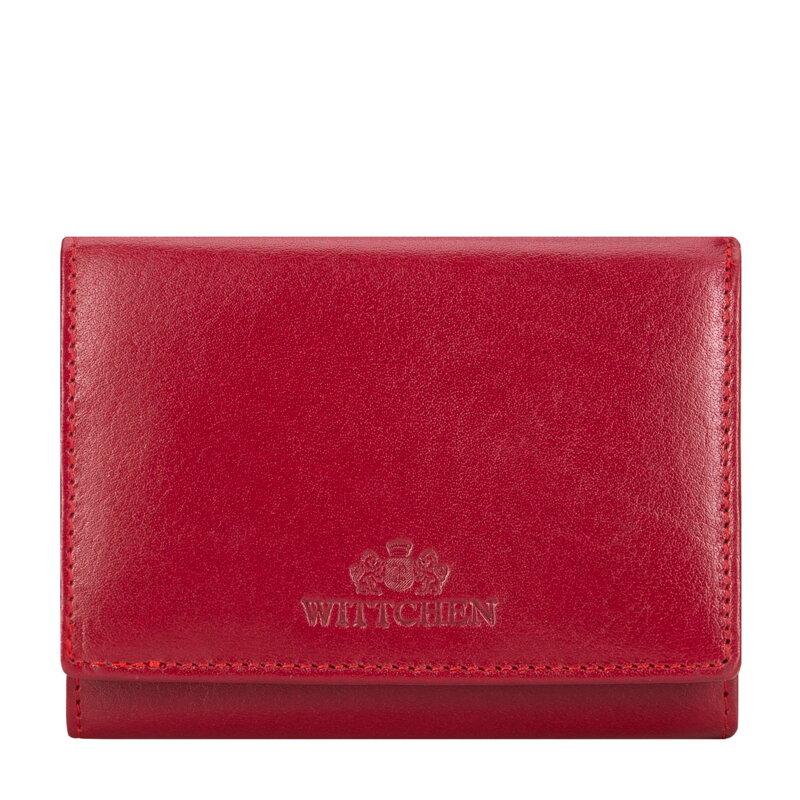 Damska portmonetka skórzana czerwona 14-1-070-90L