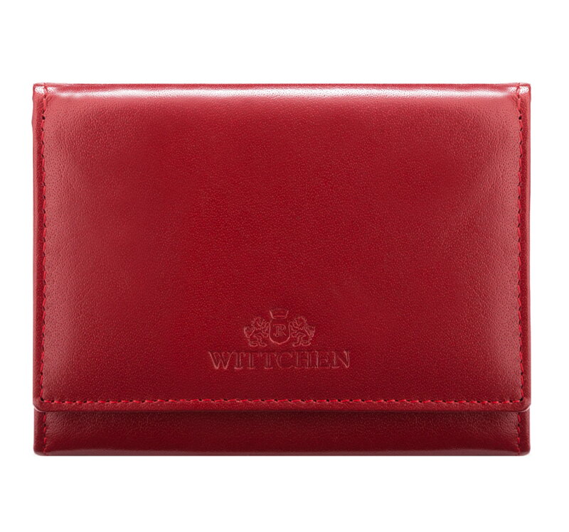 Dámska klasická stredná kožená peňaženka červená 14-1-070-L91