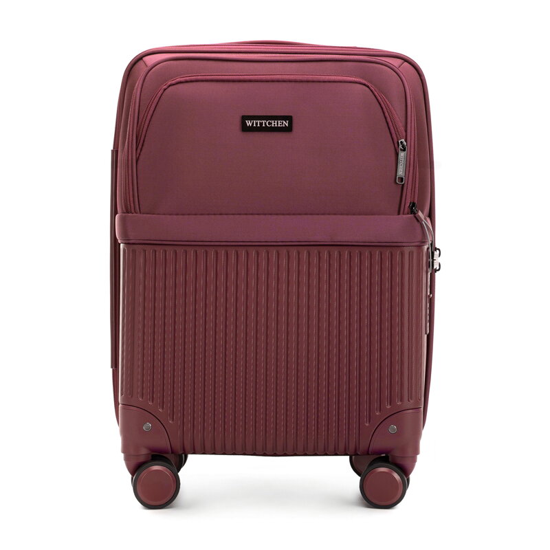 Walizka kabinowa z ABS-u i nylonu burgund 56-3S-881-35