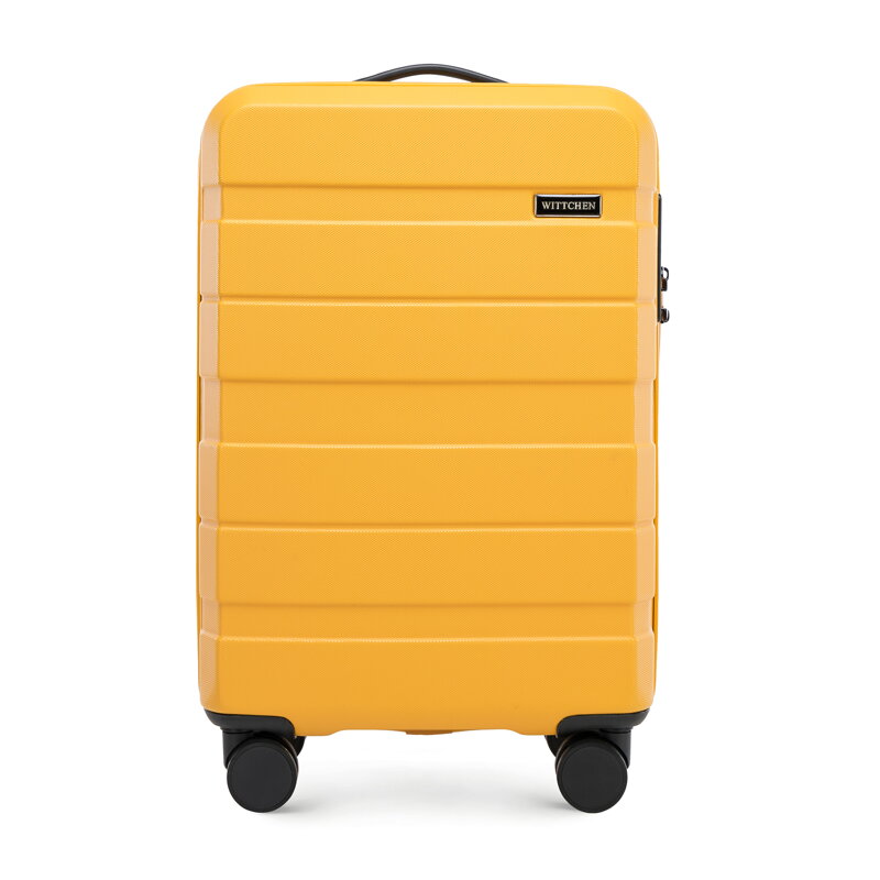 Walizka kabinowa z ABS-u w poziome pasy żółta 56-3A-101-50