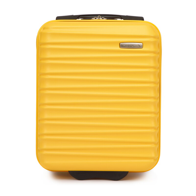 Walizka kabinowa z ABS-u z żebrowaniem żółta 56-3A-315-50
