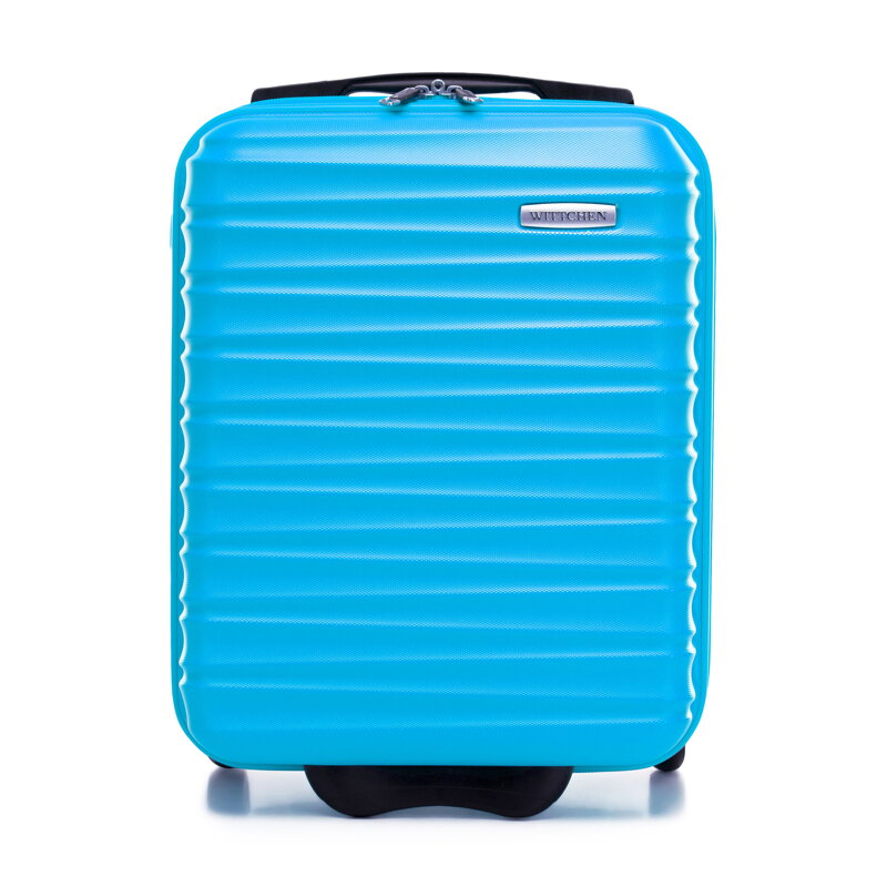 Walizka kabinowa z ABS-u z żebrowaniem niebieska 56-3A-315-70